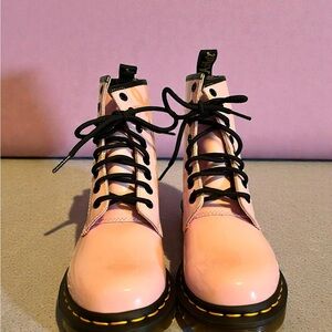 Dr. Martens Pink New Waire Combat Boots Size 6 NWOT
